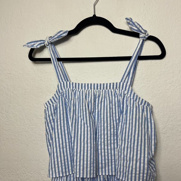 CrewCuts Seersucker Overlay Midi Tank Striped Dress - Picture 2 of 6